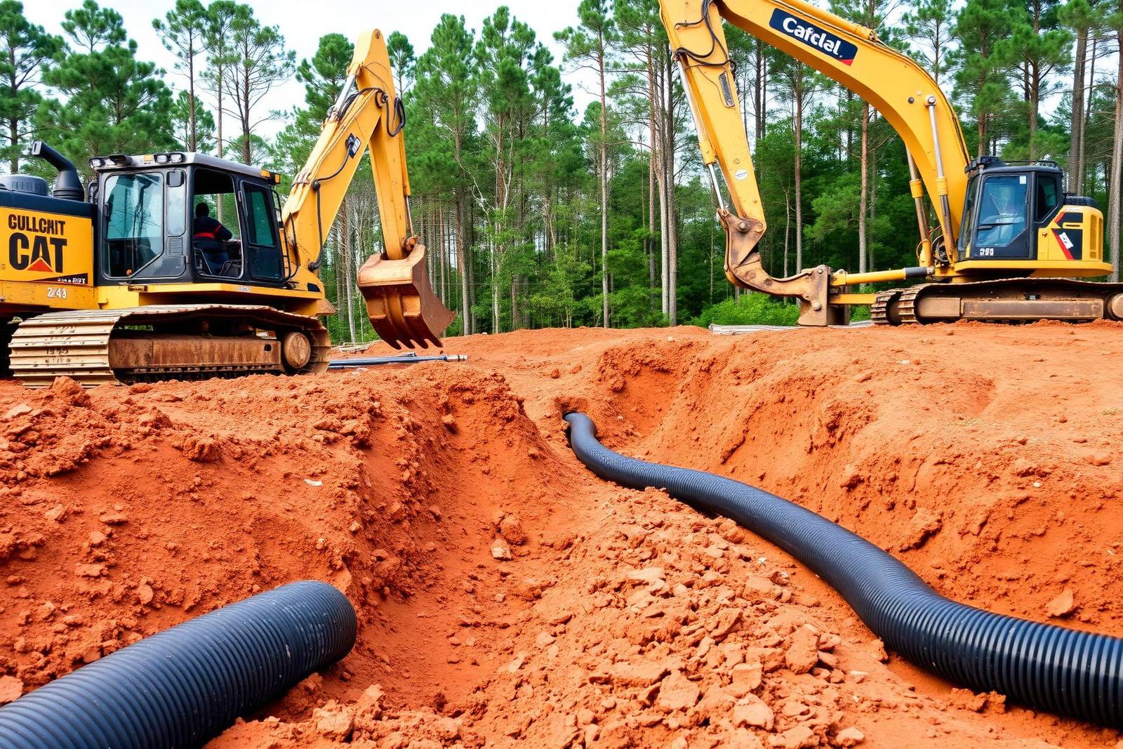 Site grading and land development work on a Georgia lot