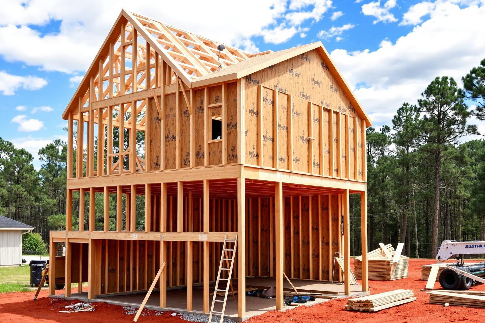 Construction management and framing coordination on a Georgia jobsite