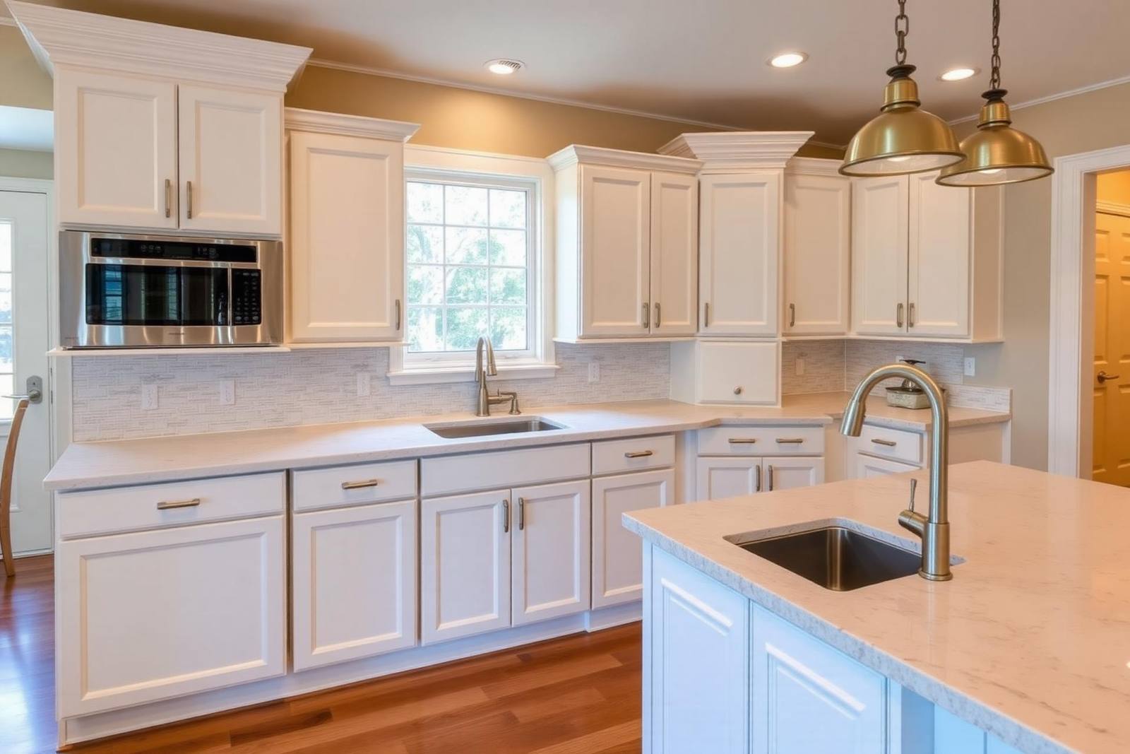Remodeled interior with new drywall and finishes in a Georgia home